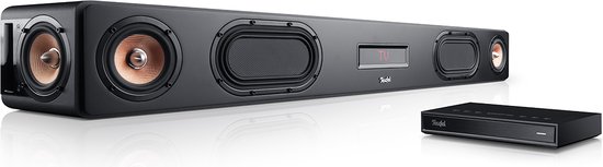 Teufel CINEBAR ULTIMA Streaming - Bundel met soundbar, netwerkspeler om muziek via Spotify, SoundCloud, TIDAL, TuneIn, en 100+ via Chromecast te streamen , zwart van Teufel