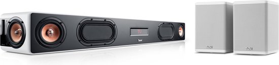 Teufel CINEBAR ULTIMA Surround 4.0-Set - Soundbar met 6 high performance drivers - Rearspeakers - Line in & optische digitale ingang - wit van Teufel