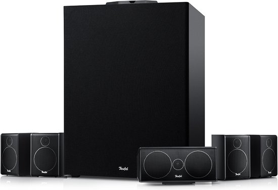 Teufel CONSONO 25 CONCEPT Surround Power Edition 5.1 set - Speelklaar compleet 5.1-systeem voor echte surround sound, subwoofer met geïntegreerde bluetooth AV-ontvanger , zwart van Teufel