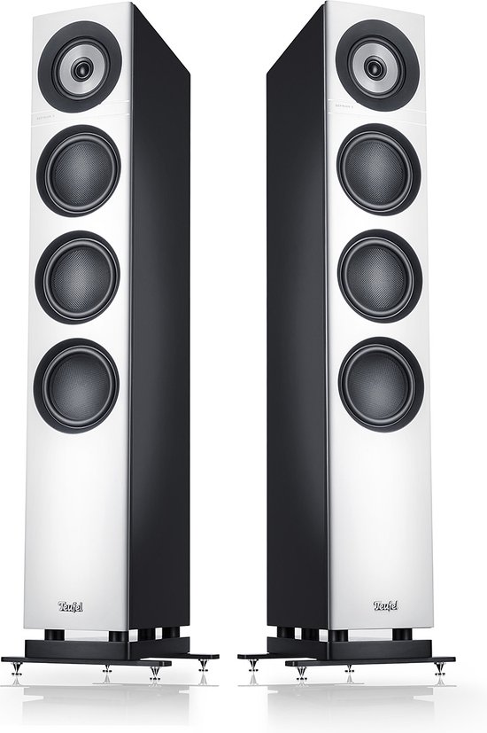 Teufel DEFINION 3 - High end vloerstaande speaker, gepatenteerd SCA-coaxiaal chassis voor ongekende ruimtelijkheid en brede afstraling , wit / zwart van Teufel