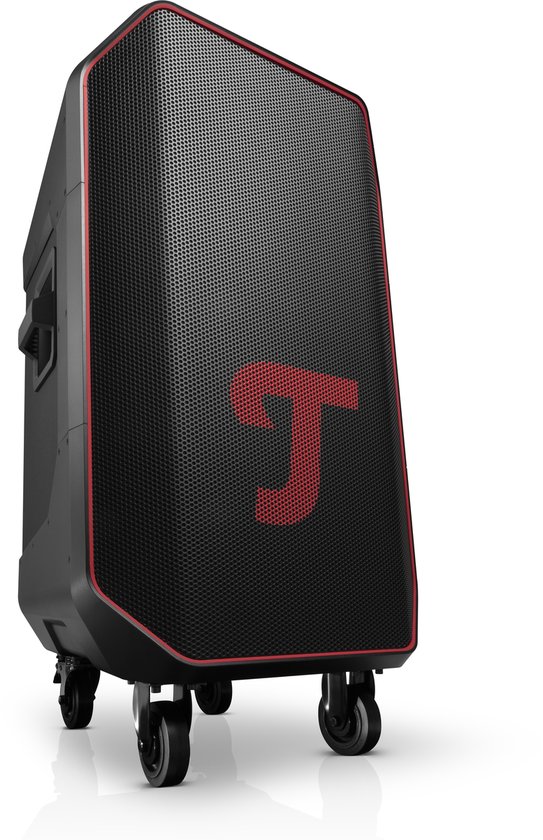 Teufel ROCKSTER 2 - Grote Bluetooth-luidspreker - Mobiel evenementgeluidssysteem met wieltjes, 440 W, met lange accuduur, 380 mm woofer, snellaadfunctie, robuuste feestluidspreker - zwart van Merkloos