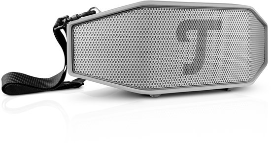 Teufel ROCKSTER CROSS 2 Draagbare Bluetooth Luidspreker voor binnen en buiten, met lange batterijduur tot 38 uur, IPX5 straalwaterdicht, stereo speaker - Light Gray van Teufel