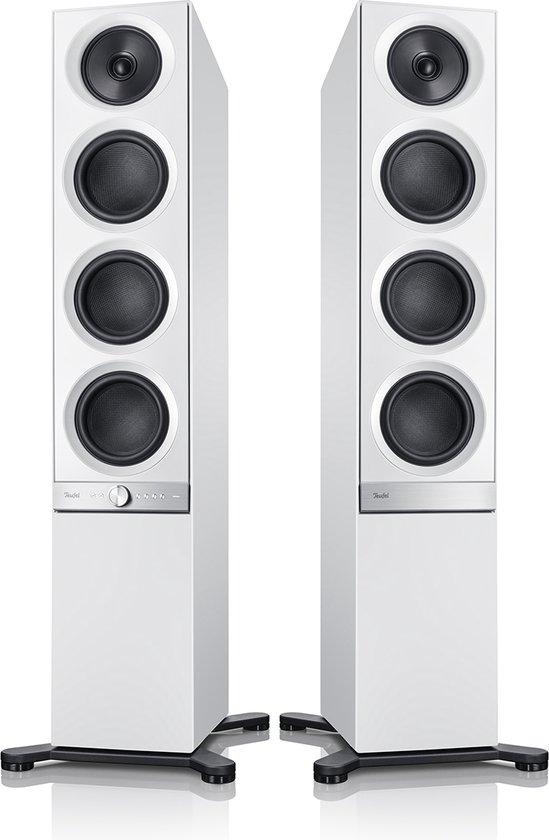 Teufel STEREO L - Vloerstaande tower speakers met geïntegreerde versterker voor wifi en bluetooth streaming , wit van Teufel