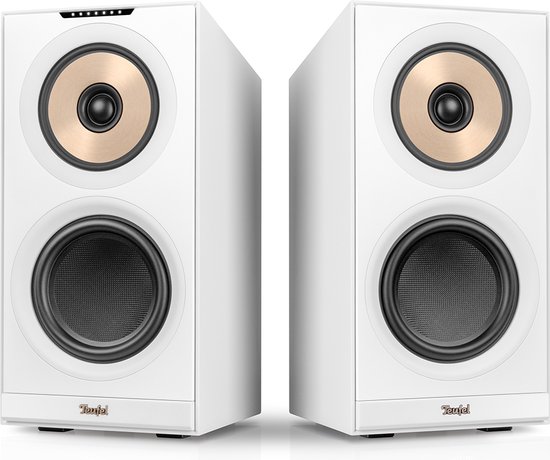 Teufel STEREO M 2 - Wifi/bluetooth boekenplankspeaker - 3-kanaals systeem - AirPlay 2 - Chromecast - Bluetooth - Multiroom compatibel - Set van 2 - wit van T