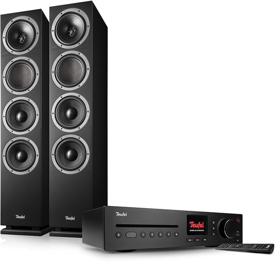 Teufel THEATER 500 KOMBO 2 compleet stereosysteem met vloerstaande speakers en cd-receiver - Bluetooth, WLAN, DAB+, CD-speler van Teufel