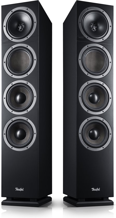 Teufel Theater 500 - Vloerstaande speakers met 3-kanaals systeem en 2 zware woofers - set van 2 , zwart van Teufel