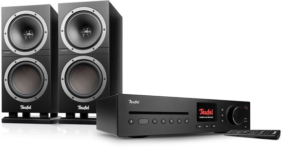 Teufel THEATER 500s KOMBO 2 - Stereo-set met boekenplankspeakers & cd-receiver - Bluetooth, wifi, Spotify Connect, DAB+, HDMI van Teufel