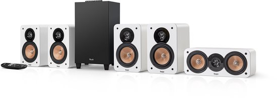 Teufel ULTIMA 20 CONCEPT Surround 5.1 Systeem - Home cinema set met Subwoofer en geïntegreerde AV-ontvanger - Bluetooth aptX, HDMI ARC CEC, USB-C - wit van Teufel