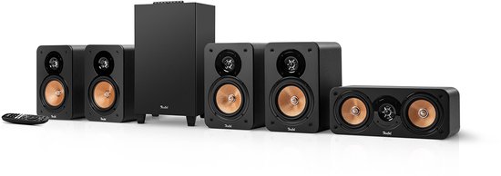 Teufel ULTIMA 20 CONCEPT Surround 5.1 Systeem - Home cinema set met Subwoofer en geïntegreerde AV-ontvanger - Bluetooth aptX, HDMI ARC CEC, USB-C - zwart van Teufel