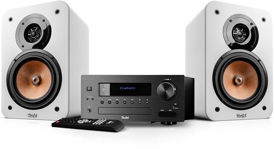 Teufel ULTIMA 20 KOMBO 2 - Premium compacte stereo installatie met 2-kanaals hifi-boekenplankspeakers - Bluetooth aptX, CD-speler en FM/DAB+ radio - wit van Teufel