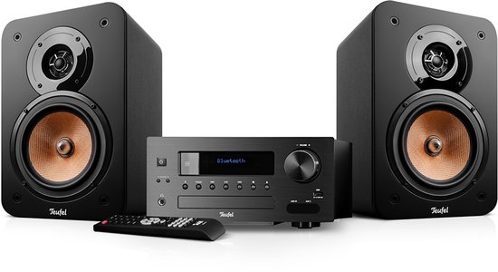 Teufel ULTIMA 20 KOMBO 2 - Premium compacte stereo installatie met 2-kanaals hifi-boekenplankspeakers - Bluetooth aptX, CD-speler en FM/DAB+ radio - zwart van Teufel