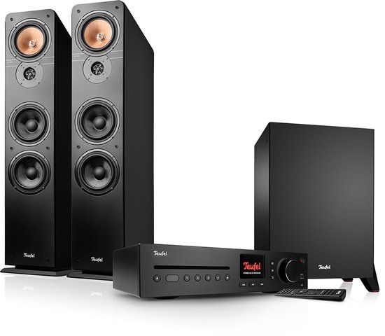 Teufel ULTIMA 40 KOMBO 2 Power Edition - Speelklaar stereosysteem met subwoofer - Vloerstaande speakers & cd-receiver - Bluetooth, Spotify Connect wifi, DAB+ van Merkloos