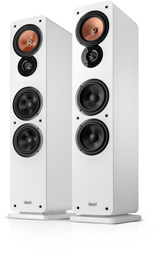 Teufel Ultima 40 Mk4 - hifi stereo vloerstaande speakers - 3-kanaals systeem - Kevlar midrange driver met faseplug en aparte - wit van Teufel