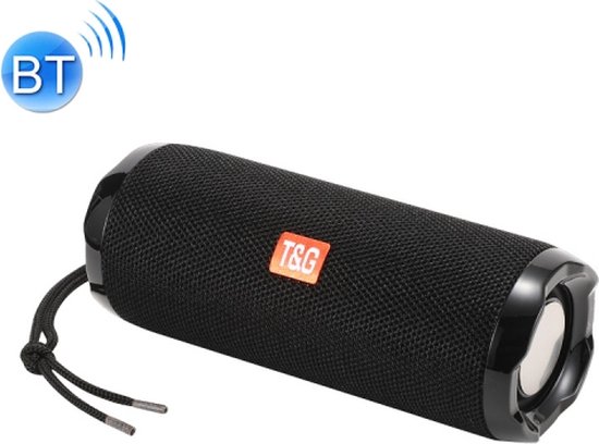 T&G TG191 10W waterdichte Bluetooth-luidspreker Stereo dubbel diafragma Subwoofer Draagbare audio FM-radio (zwart) van T