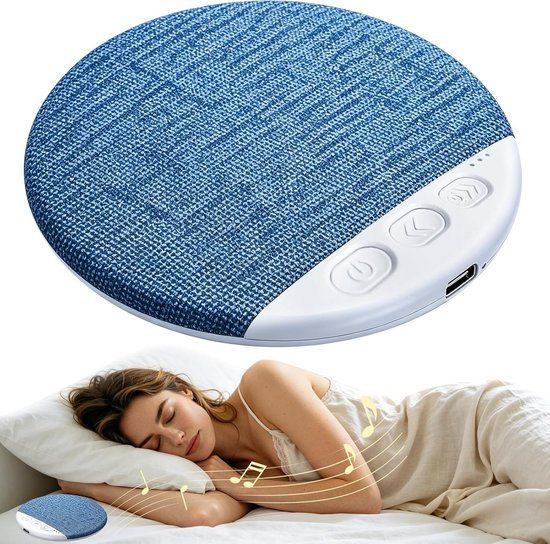 Thijox - Bluetooth kussen luidspreker voor slaap en ontspanning, draadloze mini-luidspreker met stereo-bas, witte ruis, slaaphulp voor smartphone, ide