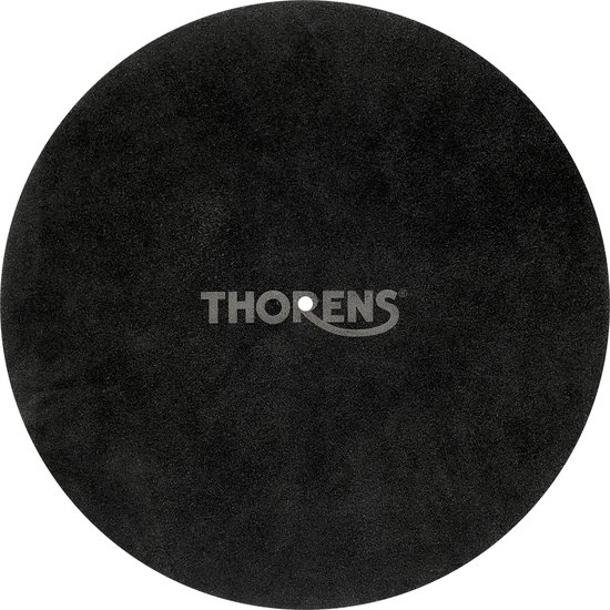 Thorens Leather turntable mat zwart Platenspeleraccessoire van T