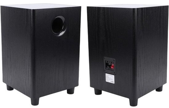 Thuissubwoofer Passief - Krachtige Basbox - Thuisbioscoop Versterken - Slagvaste MDF Constructie - 41 x 31 x 30 cm - Zwart