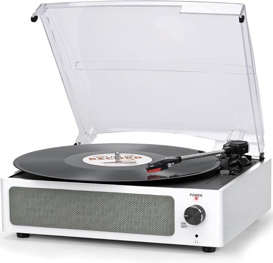 Thuys – Platenspeler Met Speakers – Ingebouwde – Retro – 37 x 34 x 15cm – Retro Wit van Merkloos