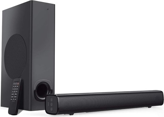 Thuys – Soundbar Met Ingebouwde Subwoofer – Voor TV 150 Watt – Met Afstandsbediening – Met Losse Subwoofer – Inclusief Muurbevestigingsset van Thuys