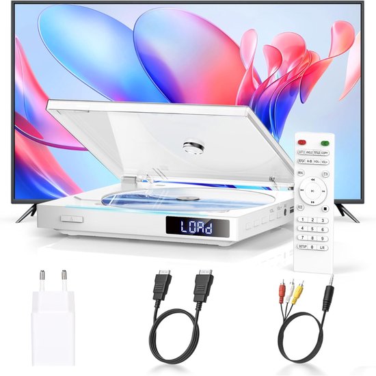 TopChoice® Dvd Speler met hdmi - Cd Speler - 1080P - Wit