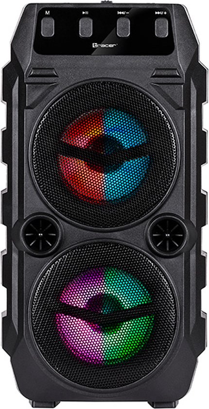 Tracer bluetooth speaker - Portable speaker - Led verlichting - 10 W - Zwart van Tracer
