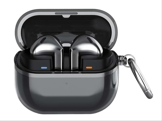 Transparante hoes voor Samsung Galaxy Buds 3/3 Pro, ultradun, zachte hoes, slim fit, anti-val, niet gemakkelijk vuil - transparant zwart