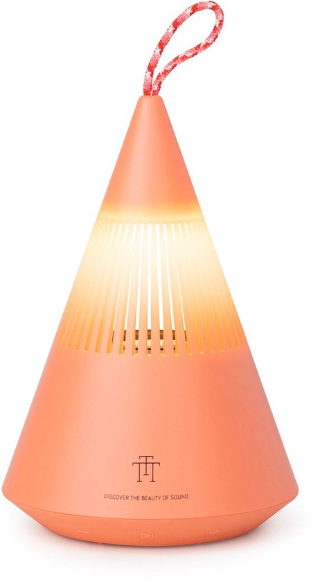 TRETTITRE TreSound Q Majestic Cloud Orange - bluetooth speaker met campinglamp - IP67 - 360° - oranje