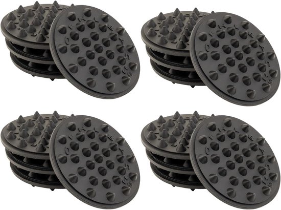 Trillingsdemper voor Hifi en Thuisbioscoop - 16 Stuks - Elastisch Zwart