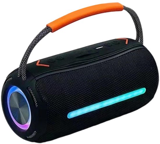 TuseRxln Bluetooth Speaker Draadloos - Draadloze Muziek Box - Met Handvat En Stereo Koppeling Voor Binnen En Buiten Gebruik - 1 Stuk - Voor Feesten Tuinavonden Kampeervakanties Zwart van Merkloos
