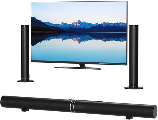 Tv-luidspreker - Geluidsinstallatie - Films en games - 2-in-1 ontwerp - 100 W - Zwart