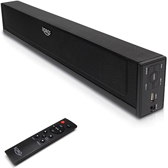TV soundbar met 25 watt vermogen, Bluetooth, USB, en Multi Audio-ingangen