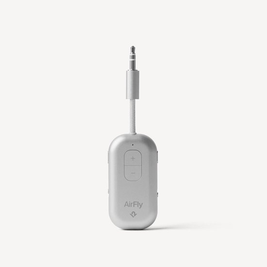 Twelve South AirFly Pro 2 Bluetooth Zender – Geniet van in-flight entertainment – Verbind 1 of 2 hoofdtelefoons via Bluetooth – 25+ uur batterijduur - Grijs