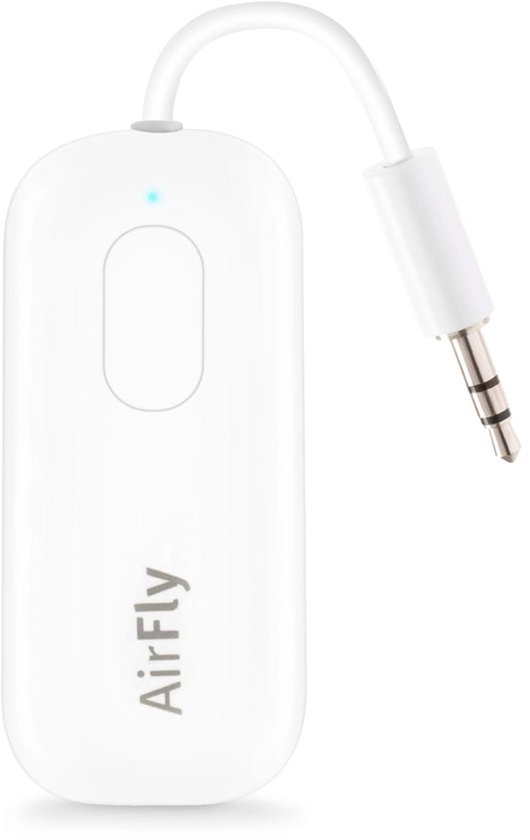 Twelve South AirFly Pro 2 Deluxe - Verbindt Bluetooth-hoofdtelefoon met standaard hoofdtelefoonaansluiting - Maakt gedeeld luisteren mogelijk - Biedt meer dan 25 uur speeltijd - Wit van Twelve South.