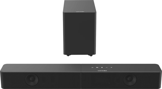 ULTIMEA 2.1-kanaals Soundbar met draadloze subwoofer, app-bediening, soundbar voor TV, Bluetooth 6.0, HDMI, optisch, 240 W piekvermogen, Poseidon R3T van Merkloos