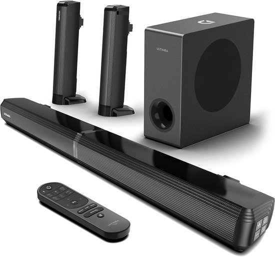 ULTIMEA 4.1-kanaals Soundbar met Subwoofer - Afneembare 2-in-1 Soundbar voor TV - Zwart