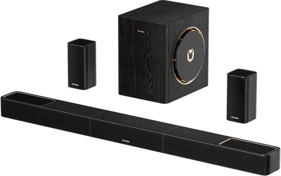 ULTIMEA 5.1.2 Draadloos Surround Sound-systeem voor tv, Dolby Atmos, 530W soundbar met draadloze subwoofer, HDMI eARC, BT 5.4, Skywave X40 van Ultimea