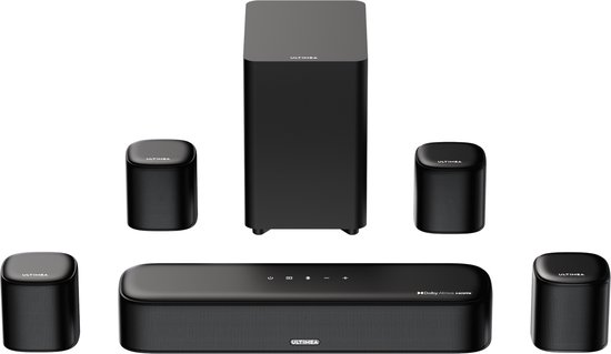 ULTIMEA - 7.1 Soundbar met Dolby Atmos - met 4 Surround Speakers - Soundbar voor TV - App Bediening - Soundbar met Subwoofer voor Home Theater - Aura A60 van Ultimea