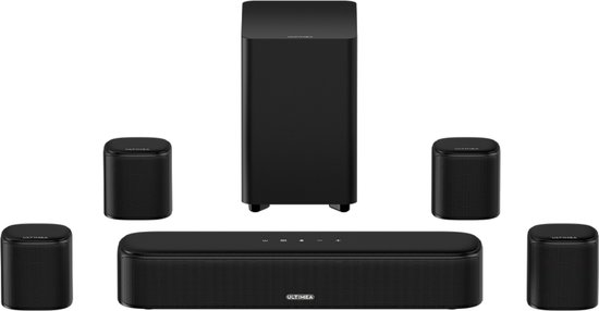 ULTIMEA - 7.1 Virtual Surround Sound Bar - Soundbar voor tv - met 4 surround speakers - App bediening - Soundbar met subwoofer - Aura A40 van Ultimea