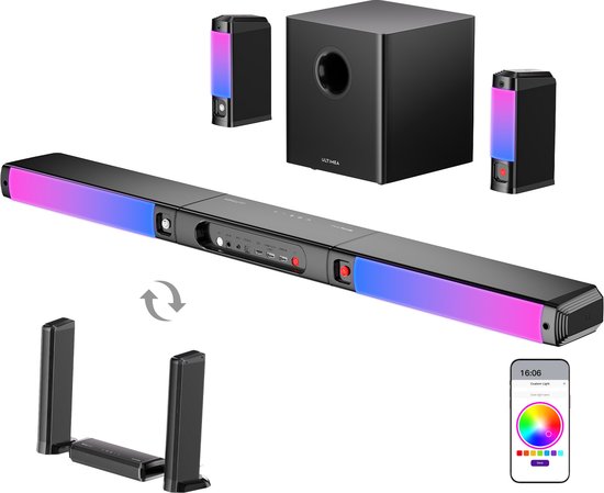 ULTIMEA 9.1 Dolby Atmos Soundbar met Subwoofer & Surround Speakers - Afneembaar Design - Soundbar voor TV