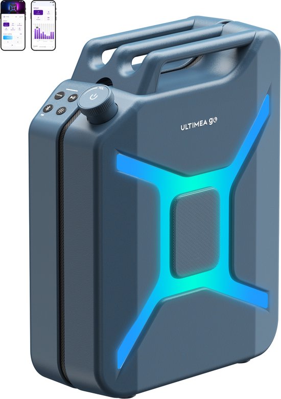 ULTIMEA Go - 360° Surround, RGB-verlichting, Draagbaar Partyluidspreker Blauw van Merkloos