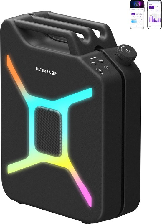 ULTIMEA Go - 360° Surround, RGB-Verlichting, Outdoor Draagbare luidspreker Zwart van Merkloos
