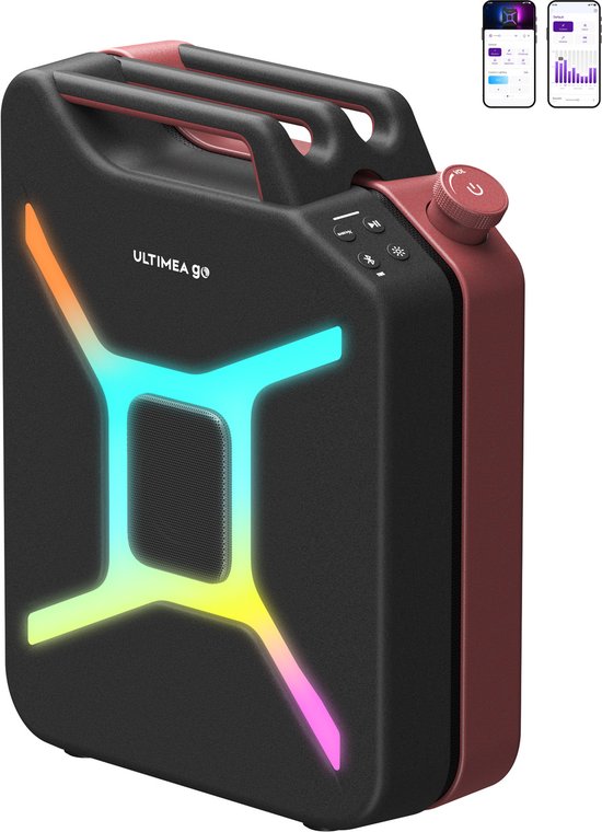 ULTIMEA Go draagbare Bluetooth-luidspreker - Draadloze luidspreker - Perfect voor feestjes - Rood van Merkloos