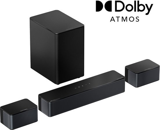 ULTIMEA Poseidon D60 - Soundbar met subwoofer en 2 achterluidsprekers, 5.1ch Dolby Atmos, 3D Surround Sound System van Ultimea