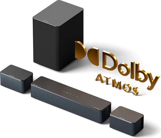 Ultimea Poseidon D60 Soundbar Subwoofer Speaker Kit, Dolby Atmos 5.1, Regelbaar Surround Level, Meerdere Modi van Merkloos