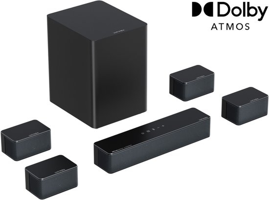 ULTIMEA Poseidon D80 Boom - 7.1-kanaals Dolby Atmos-soundbar met draadloze subwoofer, 500W vermogen, app-bediening en Bluetooth van Ultimea