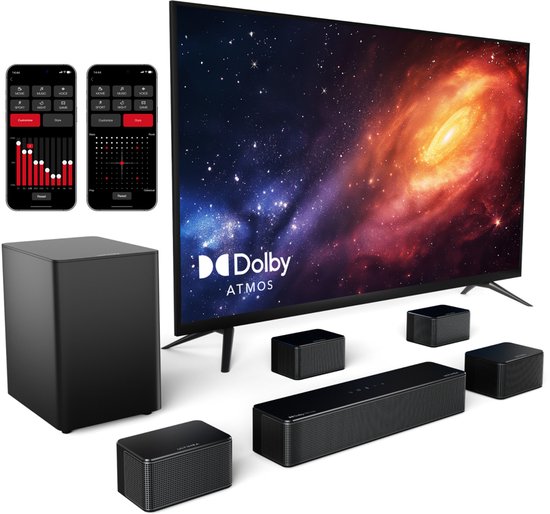 ULTIMEA Poseidon D80 - Soundbar met subwoofer en losse speakers - Zwart van Ultimea