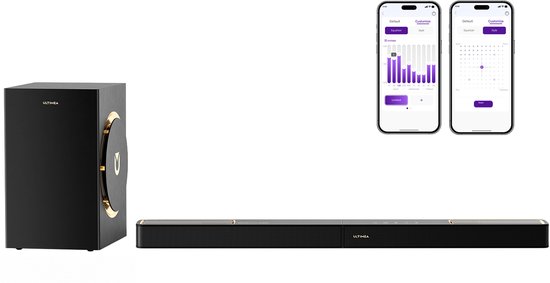ULTIMEA Skywave F30 Boom – 3.1.2 Dolby Atmos Soundbar, 360W piekvermogen, 6,5-inch subwoofer, HDMI eARC en Smart App-bediening van Ultimea
