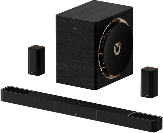 ULTIMEA Skywave X70 - 7.1.4ch soundbar met Dolby Atmos, surround sound-systeem met 2 surround speakers, soundbar voor Smart TV, home cinema soundbar met subwoofer, Bluetooth 5.4, HDMI eARC van Ultimea