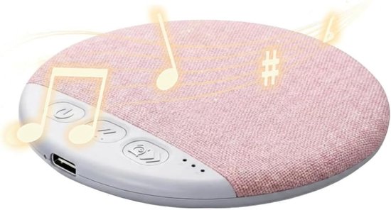 Ultradunne Bluetooth-kussenspeaker - een mini-draagbare speaker die onder je kussen past - een draadloos slaapapparaat met witte ruis en een timerfunctie - voorzien van geluidsgeleiding naar de benen - geschikt voor zijslapers - roze