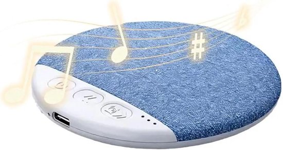 Ultradunne Bluetooth-kussenspeaker, mini draagbare speaker voor onder het kussen met timer voor witte ruis, draadloos slaaphulpmiddel, geluidsontwerp met botgeleiding, geschikt voor zijslapers, privé stereogeluid voor volwassenen en kinderen, blauw.